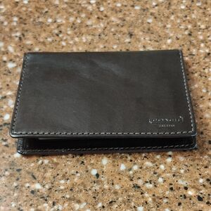Coach Men's Dark Brown Leather Card Holder